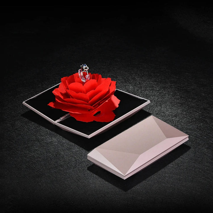 Rotating rose gift box