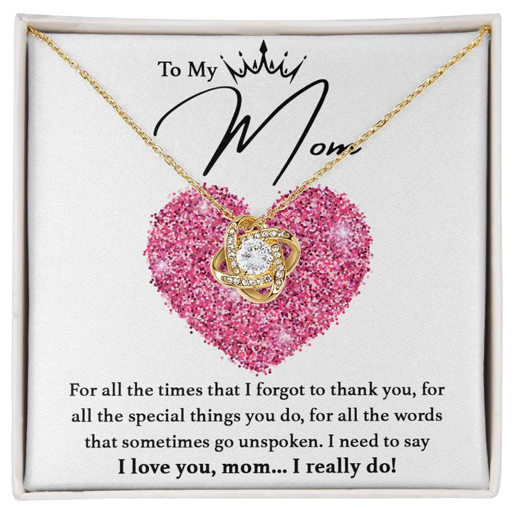 Necklace Gift Set with Letter and Luxury Box To My Mom