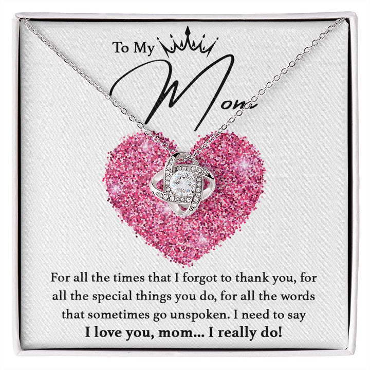 Necklace Gift Set with Letter and Luxury Box To My Mom