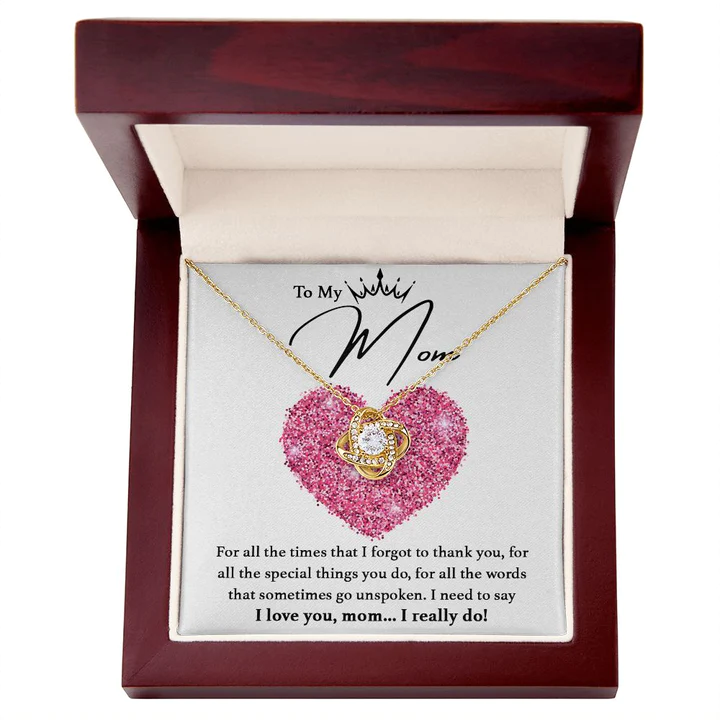 Necklace Gift Set with Letter and Luxury Box To My Mom