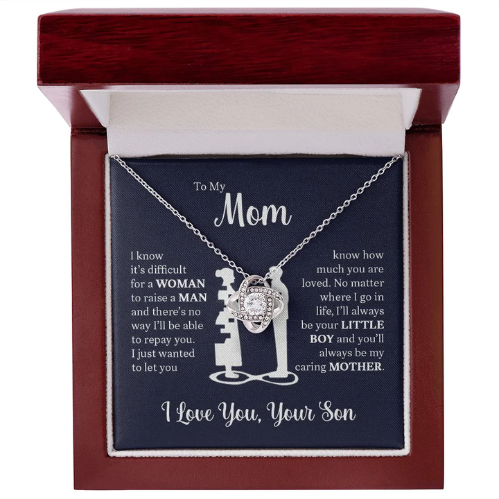 Necklace Gift Set with Letter and Luxury Box ( From Son ) To My Mom