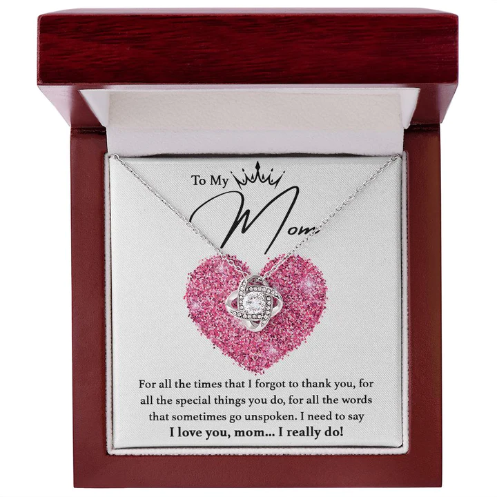 Necklace Gift Set with Letter and Luxury Box To My Mom