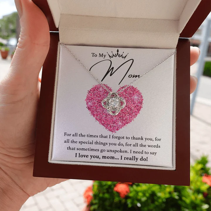 Necklace Gift Set with Letter and Luxury Box To My Mom