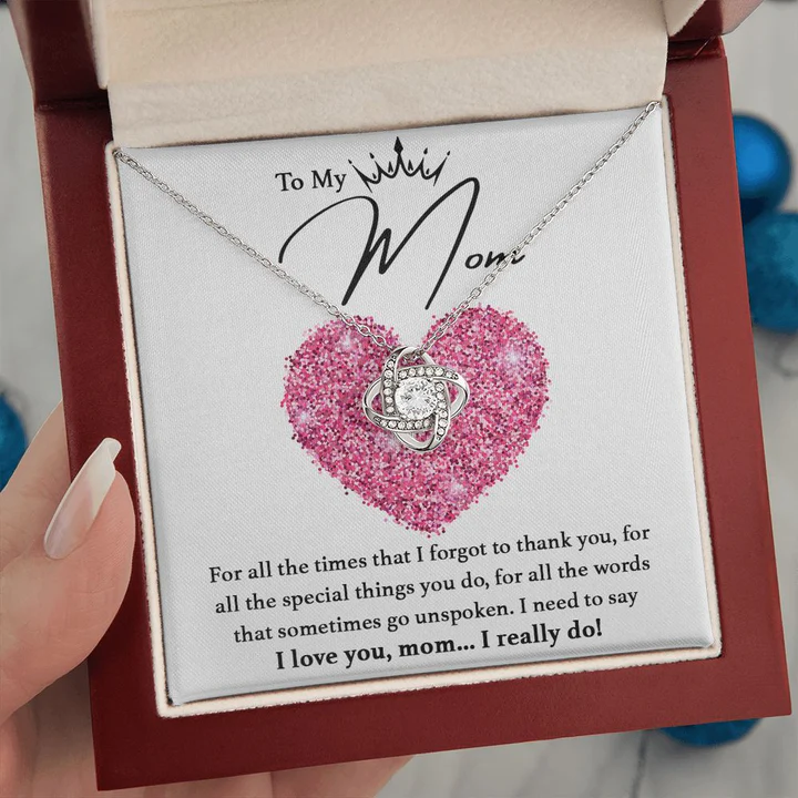 Necklace Gift Set with Letter and Luxury Box To My Mom